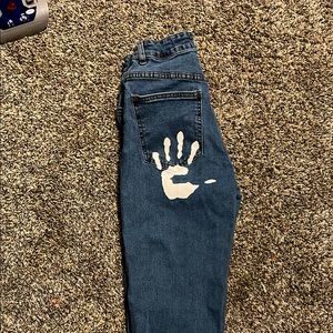 Straight leg Jeans / graphic print